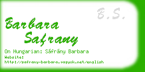 barbara safrany business card