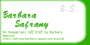 barbara safrany business card